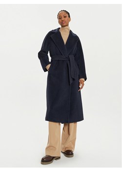 Weekend Max Mara Płaszcz wełniany Tempera 2425016102 Granatowy Regular Fit ze sklepu MODIVO w kategorii Płaszcze damskie - zdjęcie 183578360
