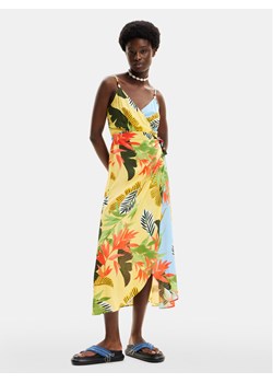 Desigual Sukienka letnia Tropical Leaves 24SWMW13 Kolorowy Regular Fit ze sklepu MODIVO w kategorii Sukienki - zdjęcie 183578383