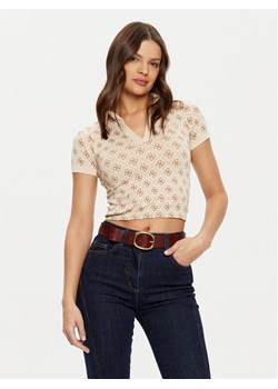 Guess Polo V5RP03 Z3LF0 Beżowy - id: 0000304590467 - marki Guess - 183578410 Guess Polo V5RP03 Z3LF0 Beżowy ze sklepu MODIVO w kategorii Bluzki damskie - zdjęcie 183578410