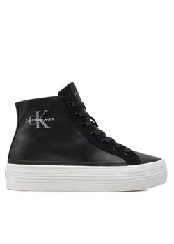 Calvin Klein Jeans Sneakersy Bold Vulc Flatf Mid Mix Ml Mtr YW0YW01491 Czarny - id: 0000304211713 - marki Calvin Klein - 183578610 Calvin Klein Jeans Sneakersy Bold Vulc Flatf Mid Mix Ml Mtr YW0YW01491 Czarny ze sklepu MODIVO w kategorii Trampki damskie - zdjęcie 183578610