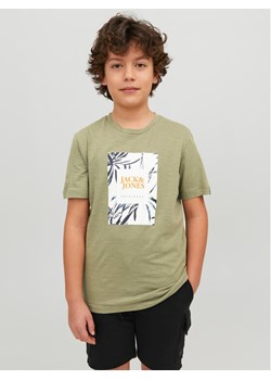 Jack&Jones Junior T-Shirt 12230796 Zielony Standard Fit ze sklepu MODIVO w kategorii T-shirty chłopięce - zdjęcie 183578704