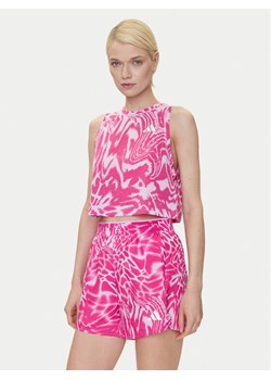 adidas Koszulka techniczna Train Essentials Allover Print Workout JC6650 Fioletowy Regular Fit ze sklepu MODIVO w kategorii Bluzki damskie - zdjęcie 183578733