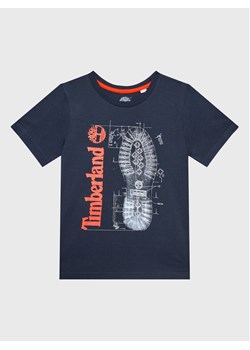 Timberland T-Shirt T25T82 S Granatowy Regular Fit ze sklepu MODIVO w kategorii T-shirty chłopięce - zdjęcie 183578752
