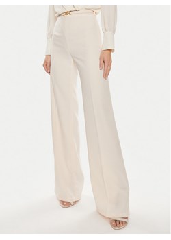 Elisabetta Franchi Spodnie materiałowe PA-053-42E2-5895 Écru Relaxed Fit ze sklepu MODIVO w kategorii Spodnie damskie - zdjęcie 183578770