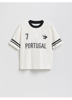Reserved - T-shirt z nadrukiem - złamana biel ze sklepu Reserved w kategorii T-shirty chłopięce - zdjęcie 183582380
