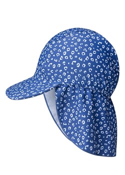Swim Essentials Kapelusz &quot;Blue Leopard&quot; w kolorze niebieskim z osłoną karku ze sklepu Limango Polska w kategorii Czapki dziecięce - zdjęcie 183582791