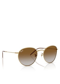 Ray-Ban Okulary przeciwsłoneczne Round Reverse 0RBR0103S 001/CB55 Złoty ze sklepu MODIVO w kategorii Okulary przeciwsłoneczne damskie - zdjęcie 183582924