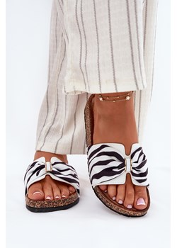 Damskie Klapki Korkowa Platforma Zebra Mevuna ze sklepu ZAZOO w kategorii Klapki damskie - zdjęcie 183584943