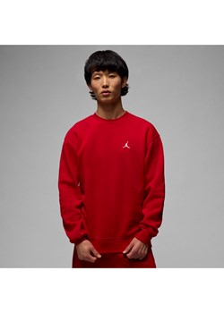 Męska bluza dresowa z półokrągłym dekoltem Jordan Brooklyn Fleece - Czerwony ze sklepu Nike poland w kategorii Bluzy męskie - zdjęcie 183585231