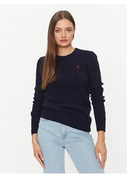 Polo Ralph Lauren Sweter 211910421003 Granatowy Regular Fit ze sklepu MODIVO w kategorii Swetry damskie - zdjęcie 183591284