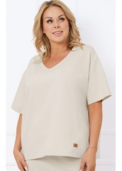 Bluzka damska z krótkim rękawem beżowa Caro, Kolor beżowy, Rozmiar S, Italian Fashion ze sklepu Intymna w kategorii Bluzki damskie - zdjęcie 183592351