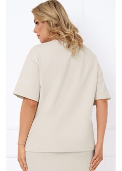 Bluzka damska z krótkim rękawem beżowa Caro, Kolor beżowy, Rozmiar M, Italian Fashion ze sklepu Intymna w kategorii Bluzki damskie - zdjęcie 183592352