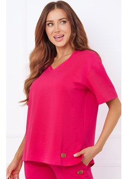 Bluzka damska z krótkim rękawem fuksja Caro, Kolor fuksja, Rozmiar S, Italian Fashion ze sklepu Intymna w kategorii Bluzki damskie - zdjęcie 183592361