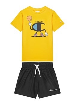 Champion Komplet t-shirt i spodenki 307062 Żółty Regular Fit ze sklepu MODIVO w kategorii Komplety chłopięce - zdjęcie 183593332