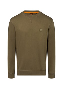 BOSS Orange Bluza męska - Westart Mężczyźni Bawełna khaki jednolity ze sklepu vangraaf w kategorii Bluzy męskie - zdjęcie 183595090