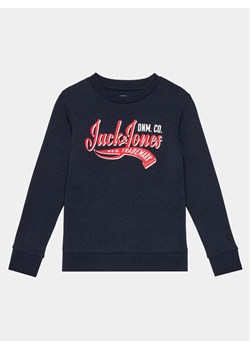 Jack&Jones Junior Bluza Logo 12249309 Granatowy Standard Fit ze sklepu MODIVO w kategorii Bluzy chłopięce - zdjęcie 183595703
