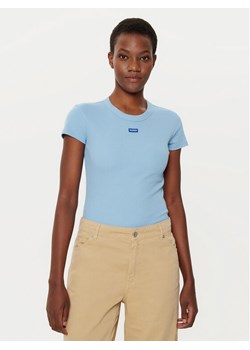 HUGO T-Shirt Easy 50523924 Niebieski Slim Fit ze sklepu MODIVO w kategorii Bluzki damskie - zdjęcie 183595754