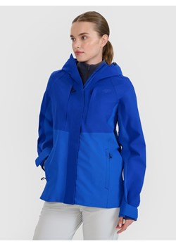 Damska kurtka trekkingowa 4F 4FWSS25TTJAF710 - niebieska ze sklepu Sportstylestory.com w kategorii Kurtki damskie - zdjęcie 183596824