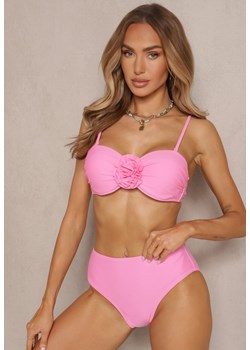 Jasnoróżowe Bikini Majtki Figi Biustonosz Ozdobione Kwiatem 3D Tenionea ze sklepu renee.pl w kategorii Stroje kąpielowe - zdjęcie 183599371