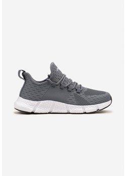Jasnoniebieskie Wsuwane Buty Sportowe Sneakersy z Siateczki na Tłoczonej Podeszwie Salafina ze sklepu born2be.pl w kategorii Buty sportowe męskie - zdjęcie 183599513