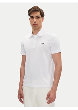 Emporio Armani Polo EM000571 AF12331 U0002 Biały Regular Fit ze sklepu MODIVO w kategorii T-shirty męskie - zdjęcie 183599701