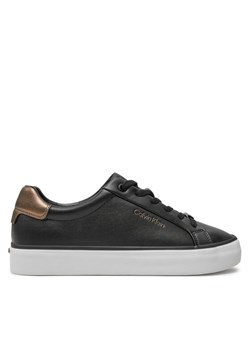 Sneakersy Calvin Klein Vulc Lace Up Saff Fox W/Met Bt HW0HW02104 Czarny ze sklepu eobuwie.pl w kategorii Buty sportowe damskie - zdjęcie 183601633
