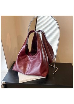 Skórzana torba na ramię - Czerwony ze sklepu Intimica.pl w kategorii Torby Shopper bag - zdjęcie 183602693
