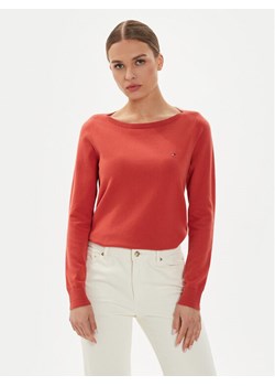 Tommy Hilfiger Sweter WW0WW40099 Czerwony Regular Fit ze sklepu MODIVO w kategorii Swetry damskie - zdjęcie 183603001