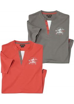 Zestaw 2 koszulek z podwójnym kołnierzykiem Tropical Islands ze sklepu Atlas For Men w kategorii T-shirty męskie - zdjęcie 183604961