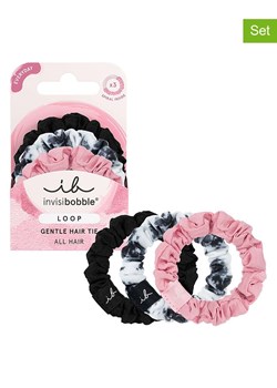 Invisibobble Gumki (6 szt.) &quot;Loop&quot; w kolorze czarno-biało-jasnoróżowym ze sklepu Limango Polska w kategorii Ozdoby do włosów dziewczęce - zdjęcie 183609671