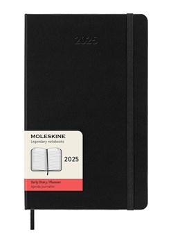 Moleskine Kalendarz dzienny &quot;2025&quot; w kolorze czarnym - 13 x 21 cm ze sklepu Limango Polska w kategorii Akcesoria biurowe - zdjęcie 183609783