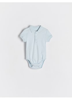 Reserved - Bawełniane body z kołnierzykiem - jasnoniebieski ze sklepu Reserved w kategorii Body niemowlęce - zdjęcie 183610902