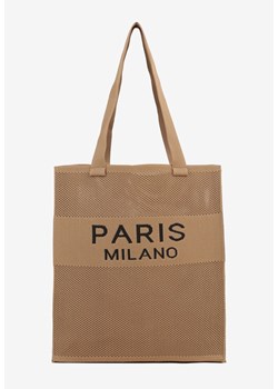 Brązowa Torebka Typu Shopper Zdobiona Tłoczeniami Salicella ze sklepu renee.pl w kategorii Torby letnie - zdjęcie 183611704