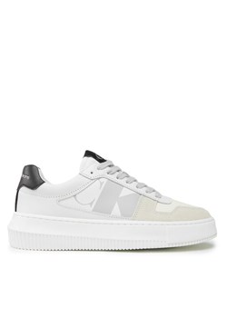 Sneakersy Calvin Klein Jeans Basket Cupsole Low Lth Mono YW0YW00876 Biały ze sklepu eobuwie.pl w kategorii Buty sportowe męskie - zdjęcie 183611840