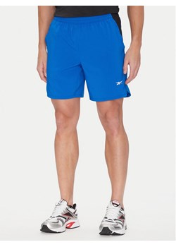 Reebok Szorty sportowe 112634 Niebieski Regular Fit ze sklepu MODIVO w kategorii Spodenki męskie - zdjęcie 183612490