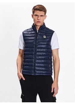 KARL LAGERFELD Kamizelka 505023 500590 Granatowy Regular Fit ze sklepu MODIVO w kategorii Kamizelki męskie - zdjęcie 183612514