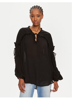 Munthe Bluzka Observation 242100724223 Czarny Loose Fit ze sklepu MODIVO w kategorii Bluzki damskie - zdjęcie 183612533