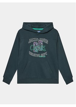 Jack&Jones Junior Bluza 12243086 Zielony Loose Fit ze sklepu MODIVO w kategorii Bluzy chłopięce - zdjęcie 183612573