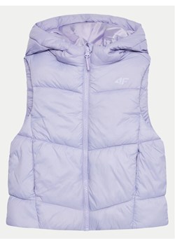 4F Kamizelka 4FJWAW24TVJAF129 Fioletowy Regular Fit ze sklepu MODIVO w kategorii Kamizelki dziewczęce - zdjęcie 183612770