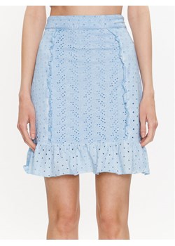 Guess Spódnica mini Aini W3GD0A KALQ0 Niebieski Slim Fit ze sklepu MODIVO w kategorii Spódnice - zdjęcie 183620174