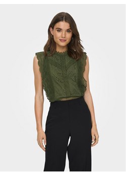 ONLY Bluzka Karo 15204604 Zielony Regular Fit ze sklepu MODIVO w kategorii Bluzki damskie - zdjęcie 183620354