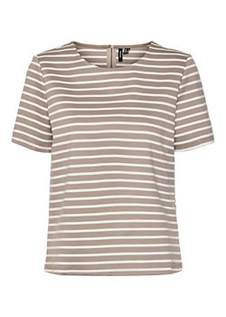 Vero Moda Koszulka w kolorze jasnobrązowo-białym ze sklepu Limango Polska w kategorii Bluzki damskie - zdjęcie 183623670