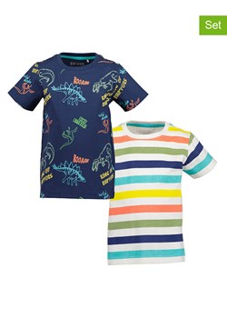 Blue Seven Koszulki (2 szt.) w kolorze granatowym ze wzorem ze sklepu Limango Polska w kategorii T-shirty chłopięce - zdjęcie 183624370