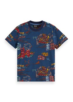Scotch &amp; Soda Koszulka w kolorze granatowym ze wzorem ze sklepu Limango Polska w kategorii T-shirty chłopięce - zdjęcie 183625334
