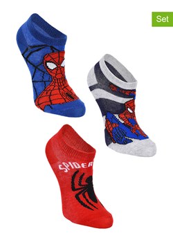 Spiderman Skarpety (3 pary) &quot;Spider-Man&quot; w kolorze niebiesko-czerwonym ze sklepu Limango Polska w kategorii Skarpetki dziecięce - zdjęcie 183626191