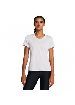 Damska koszulka treningowa Under Armour Tech SSV- Twist - szara ze sklepu Sportstylestory.com w kategorii Bluzki damskie - zdjęcie 183628784