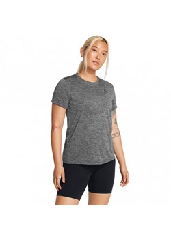 Damska koszulka treningowa Under Armour Tech SSC- Twist - szara ze sklepu Sportstylestory.com w kategorii Bluzki damskie - zdjęcie 183628814