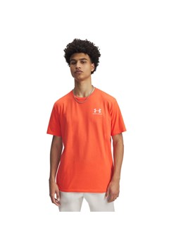 Męski t-shirt z nadrukiem Under Armour UA M Sportstyle LC SS - pomarańczowy ze sklepu Sportstylestory.com w kategorii T-shirty męskie - zdjęcie 183628831