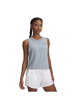 Damski top treningowy Under Armour Vanish Energy Crop Tank - szary ze sklepu Sportstylestory.com w kategorii Bluzki damskie - zdjęcie 183628840