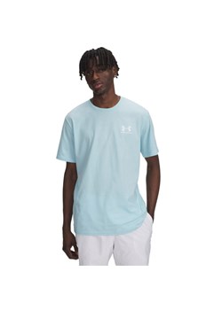 Męski t-shirt z nadrukiem Under Armour UA M Sportstyle LC SS - niebieski ze sklepu Sportstylestory.com w kategorii T-shirty męskie - zdjęcie 183628910